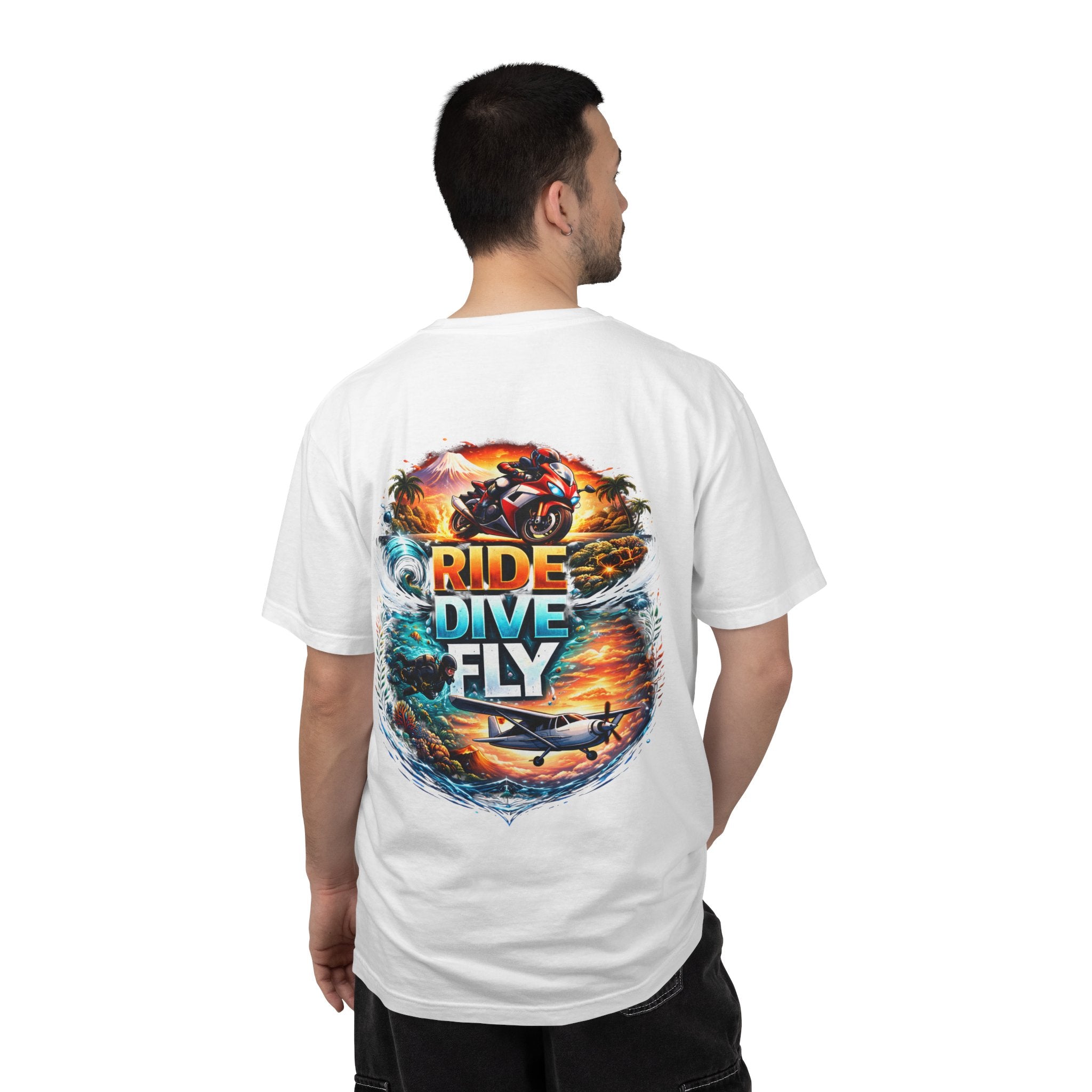 Ride. Dive. Fly. T-Shirt — Explorer