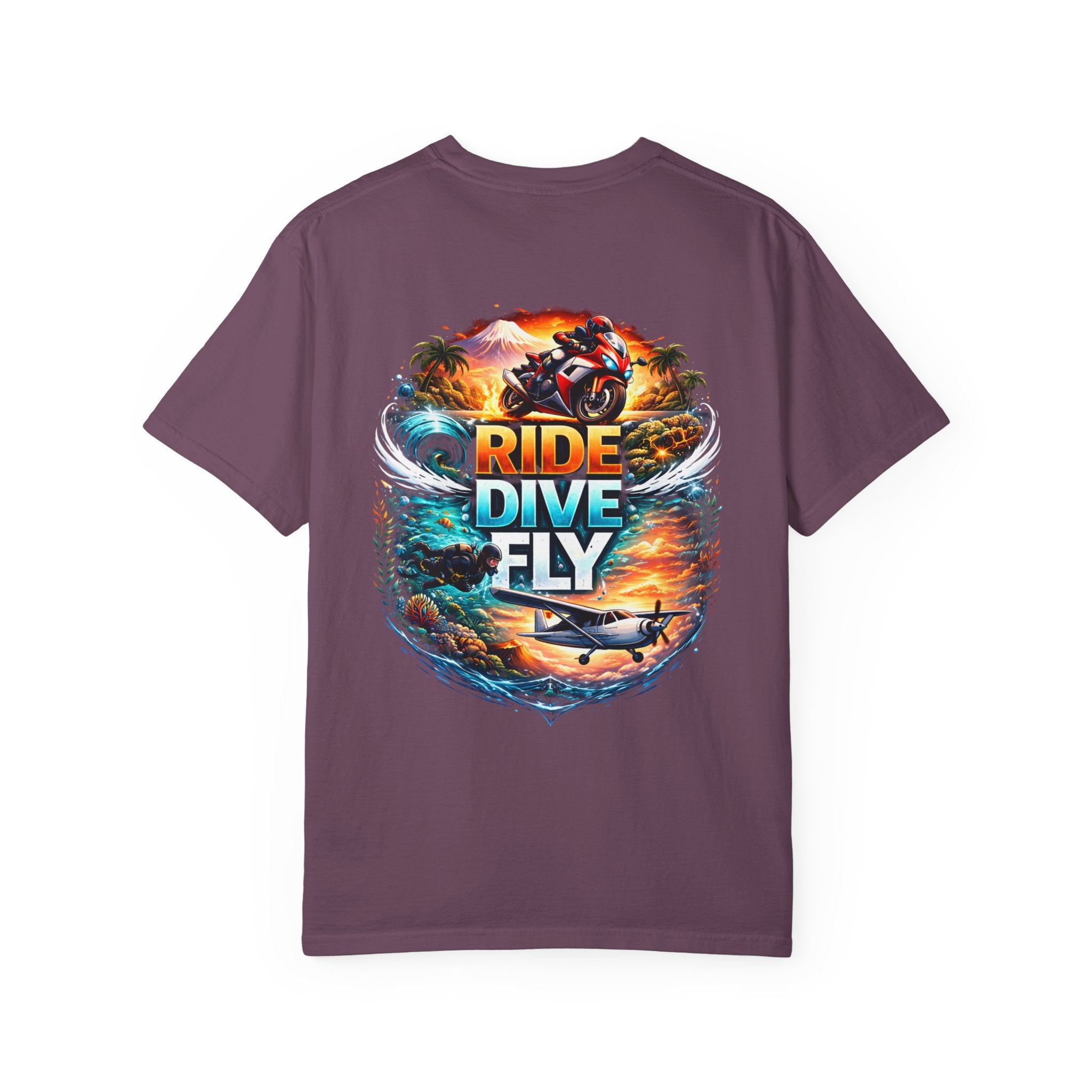Ride. Dive. Fly. T-Shirt — Explorer