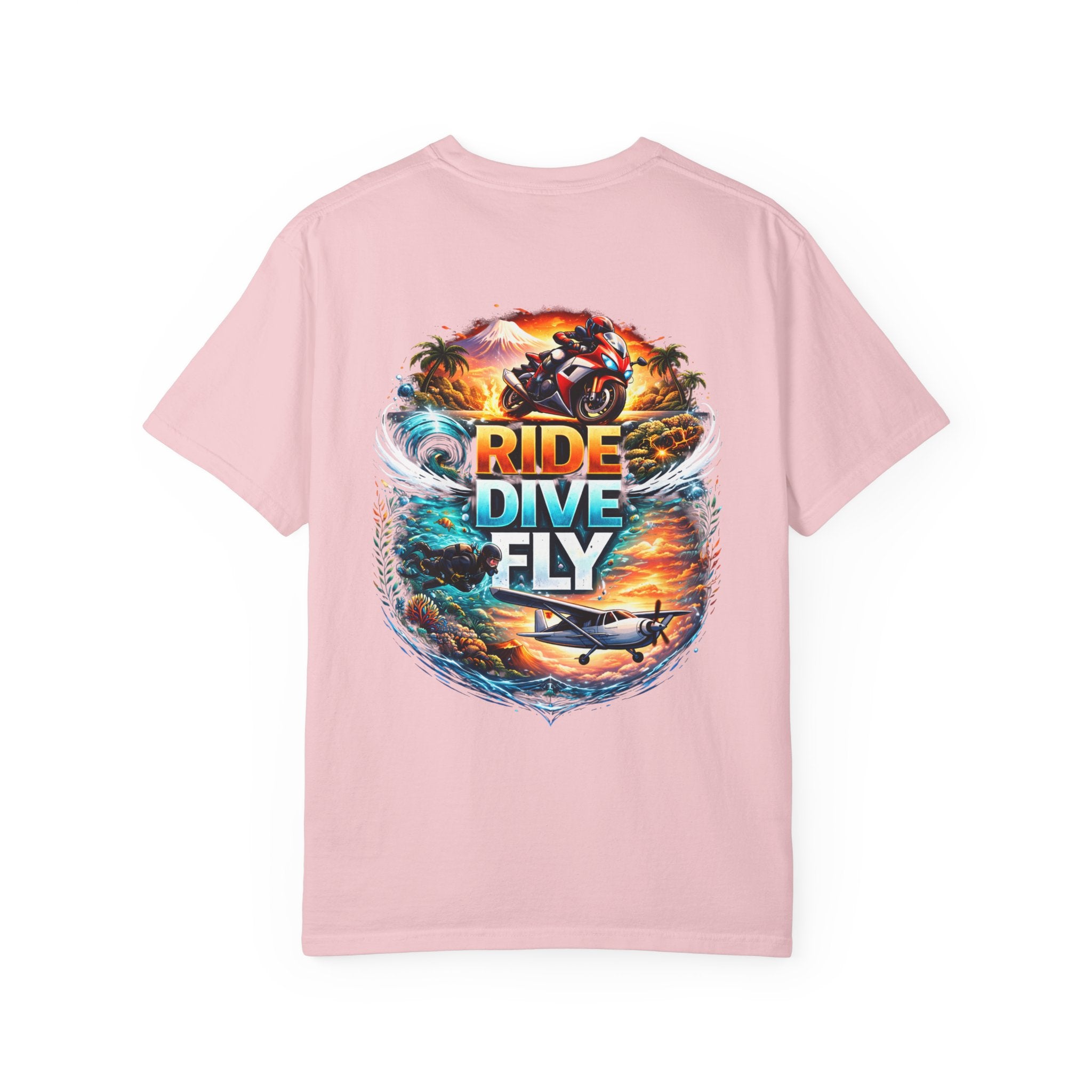 Ride. Dive. Fly. T-Shirt — Explorer