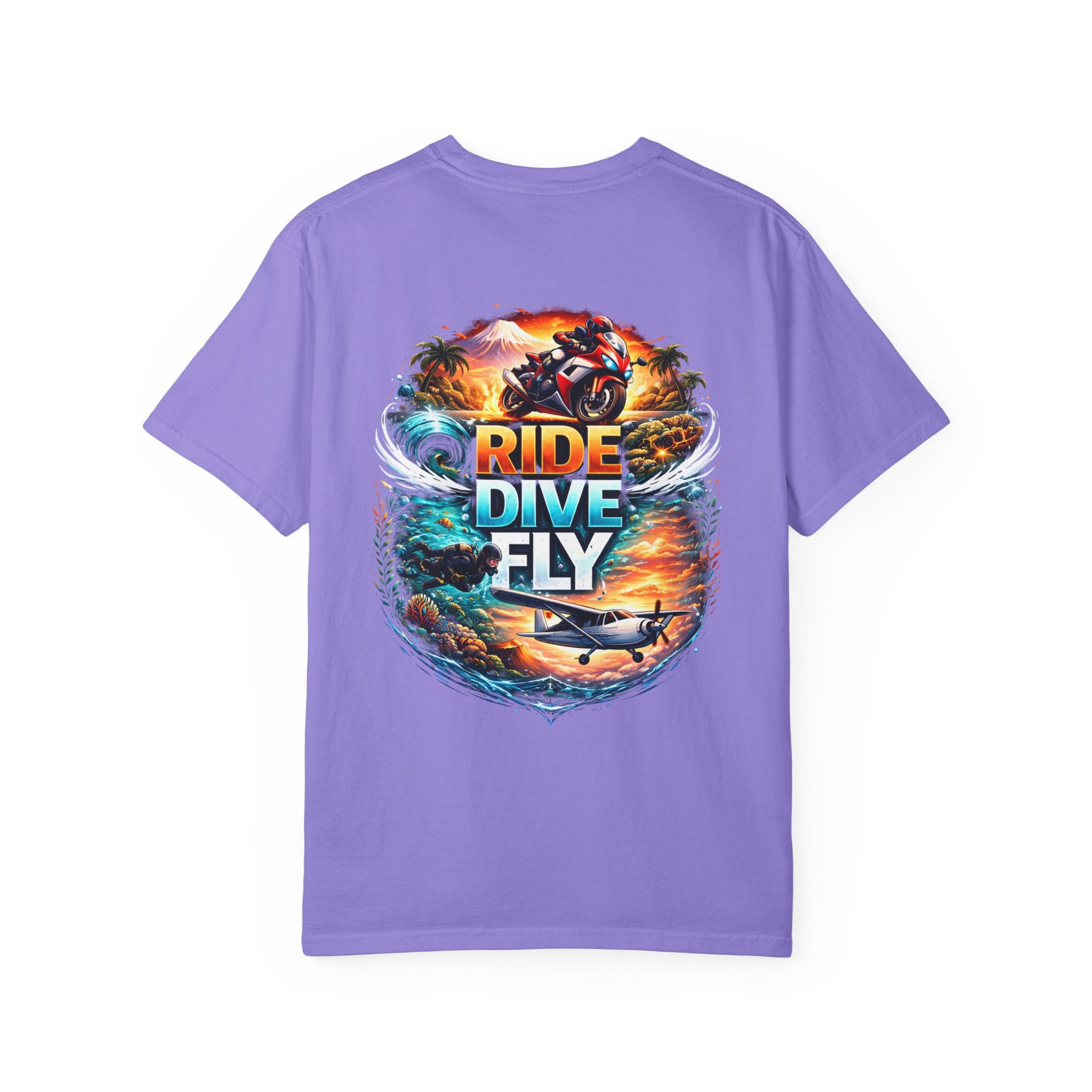 Ride. Dive. Fly. T-Shirt — Explorer