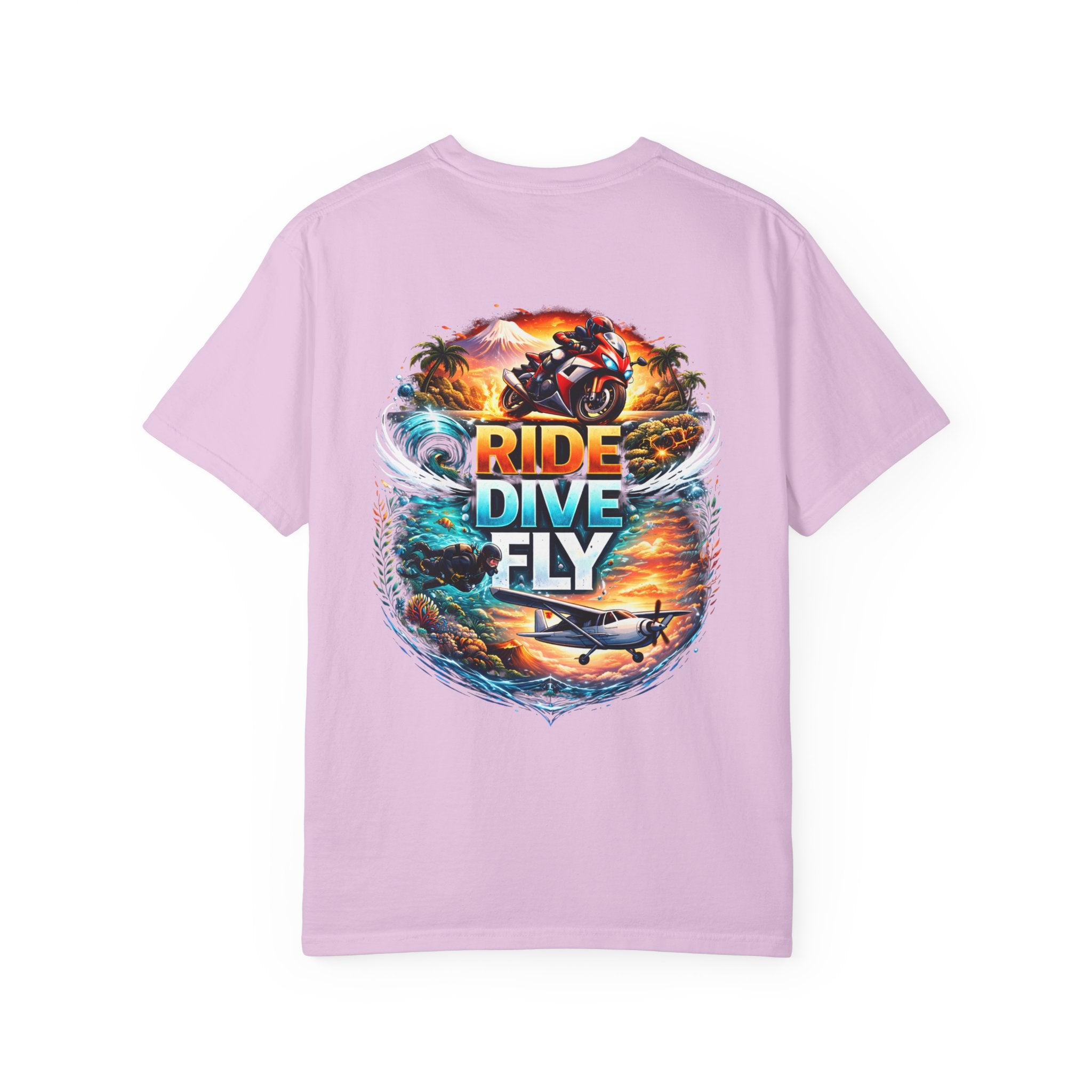 Ride. Dive. Fly. T-Shirt — Explorer